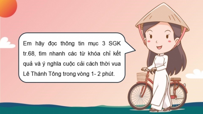 Soạn giáo án điện tử lịch sử 11 Cánh diều Bài 10: Cuộc cải cách của Lê Thánh Tông (Thế kỉ XV) (P2)