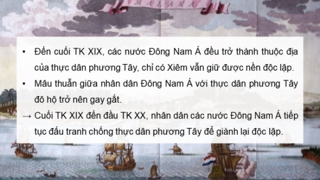 Soạn giáo án điện tử Lịch sử 8 CD Bài 14: Ấn Độ và khu vực Đông Nam Á (Phần 2)