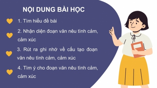 Soạn giáo án điện tử tiếng việt 4 CTST CĐ 4 Bài 4 Viết: Viết đoạn văn nêu tình cảm, cảm xúc