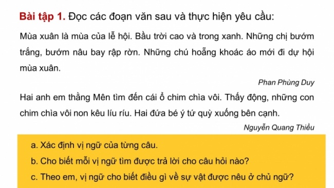 Soạn giáo án điện tử tiếng việt 4 CTST CĐ 5 Bài 7 Luyện từ và câu: Luyện tập về vị ngữ