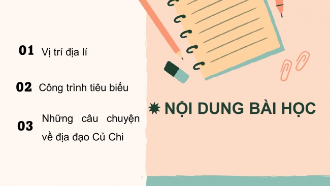 Soạn giáo án điện tử lịch sử và địa lí 4 CTST Bài 27: Địa đạo Củ Chi