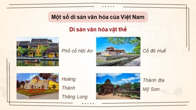 Soạn giáo án điện tử Tin học 8 CD Chủ đề E2 Bài 9: Thực hành tạo bài trình chiếu giới thiệu một di sản văn hóa