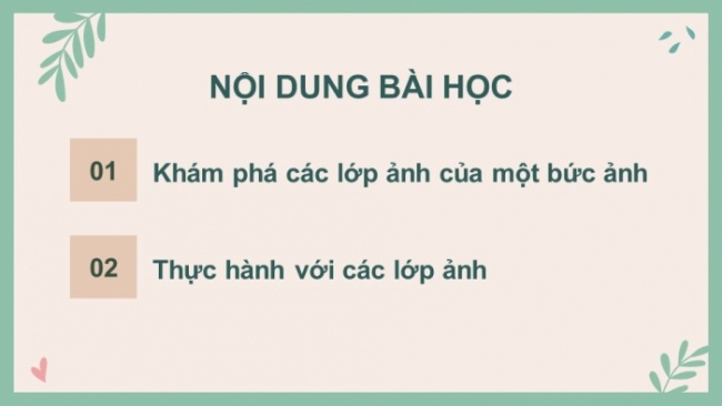 Soạn giáo án điện tử Tin học 8 CD Chủ đề E3 Bài 4: Lớp ảnh