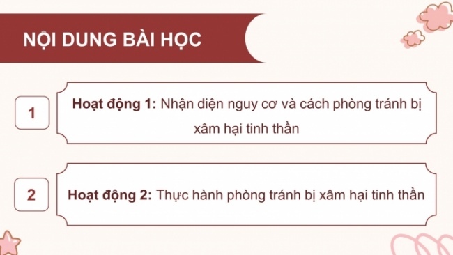 Soạn giáo án điện tử HĐTN 4 CTST bản 2 Tuần 22: HĐGDTCĐ - Nguy cơ và cách phòng tránh bị xâm hại tinh thần