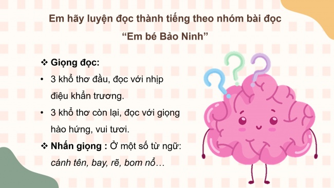 Soạn giáo án điện tử tiếng việt 4 cánh diều Bài 16 Đọc 2: Em bé Bảo Ninh