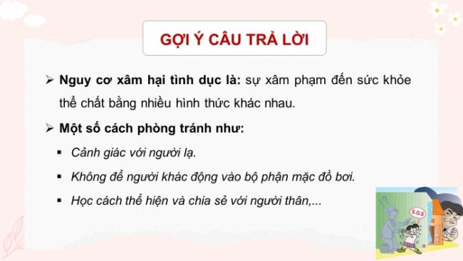 Soạn giáo án điện tử HĐTN 4 CTST bản 2 Tuần 23: HĐGDTCĐ - Nguy cơ và cách phòng tránh bị xâm hại tình dục