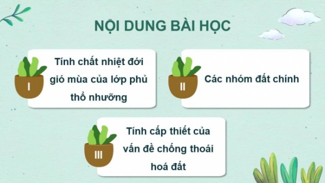 Soạn giáo án điện tử Địa lí 8 CD Bài 9: Thổ nhưỡng Việt Nam