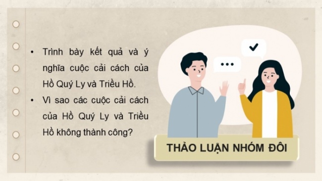 Soạn giáo án điện tử lịch sử 11 Cánh diều Bài 9: Cuộc cải cách của Hồ Qúy Ly và Triều Hồ (P2)