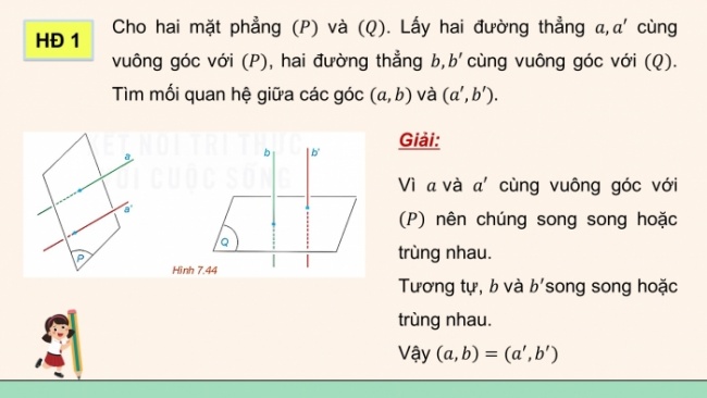 Soạn giáo án điện tử toán 11 KNTT Bài 25: Hai mặt phẳng vuông góc