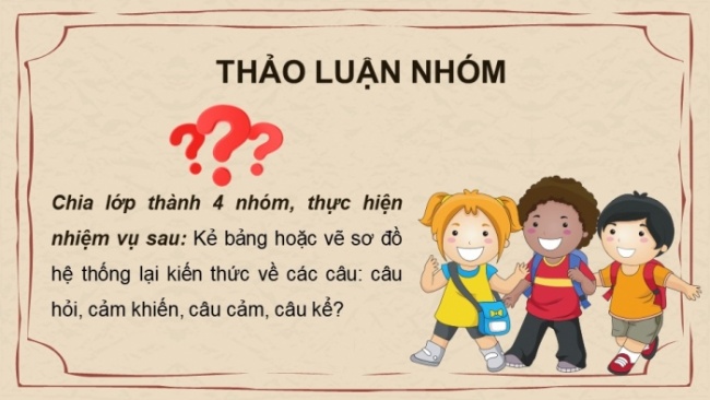 Soạn giáo án điện tử Ngữ văn 8 CTST Bài 9 TH tiếng Việt: Câu kể, câu hỏi, câu cảm, câu khiến; Câu khẳng định, câu phủ định