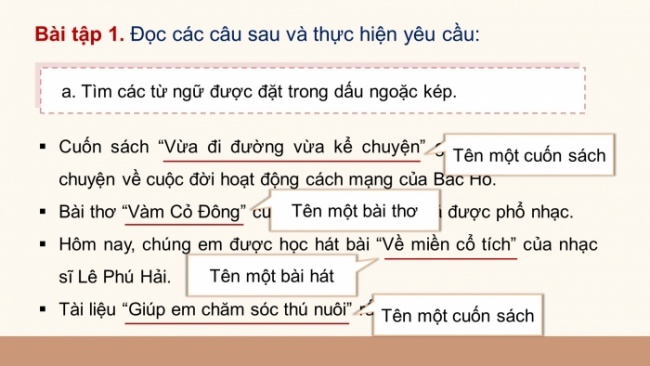 Soạn giáo án điện tử tiếng việt 4 CTST CĐ 7 Bài 1 Luyện từ và câu: Dấu ngoặc kép