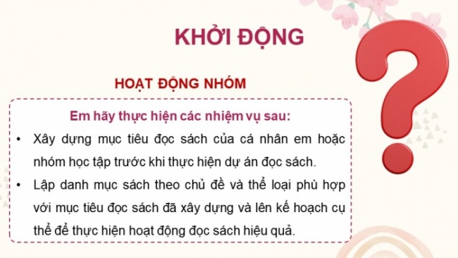 Soạn giáo án điện tử Ngữ văn 8 KNTT Bài 10 Thách thức đầu tiên: Đọc như một hành trình