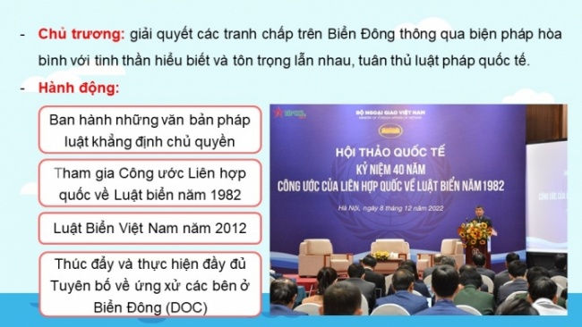 Soạn giáo án điện tử lịch sử 11 CTST Bài 13: Việt Nam và Biển Đông (Phần 3)