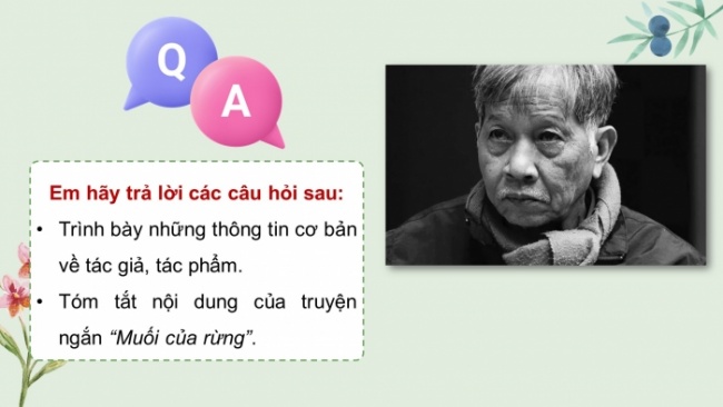 Soạn giáo án điện tử ngữ văn 11 CTST Bài 6 Đọc 2: Muối của rừng