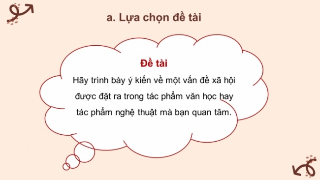 Soạn giáo án điện tử ngữ văn 11 CTST Bài 7 Nói và nghe: Trình bày ý kiến về một vấn đề xã hội trong tác phẩm nghệ thuật hoặc tác phẩm văn học