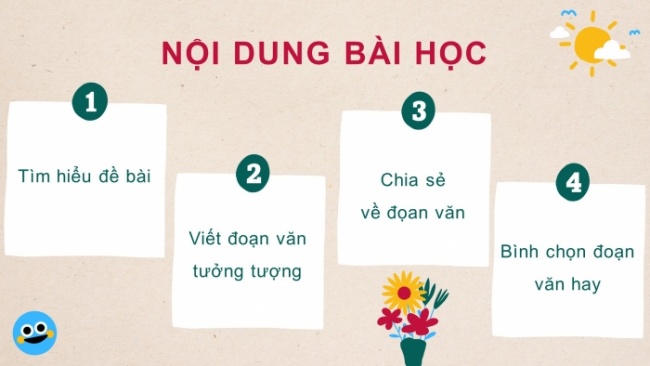 Soạn giáo án điện tử tiếng việt 4 CTST CĐ 4 Bài 2 Viết: Luyện tập viết đoạn văn tưởng tượng