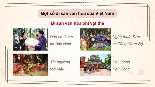 Soạn giáo án điện tử Tin học 8 CD Chủ đề E2 Bài 9: Thực hành tạo bài trình chiếu giới thiệu một di sản văn hóa