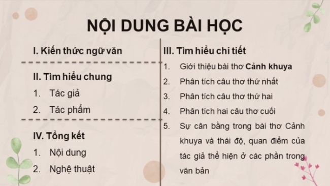 Soạn giáo án điện tử Ngữ văn 8 CD Bài 9 Đọc 1: Vẻ đẹp của bài thơ