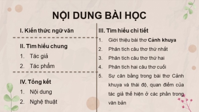 Soạn giáo án điện tử Ngữ văn 8 CD Bài 9 Đọc 1: Vẻ đẹp của bài thơ 