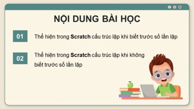 Soạn giáo án điện tử Tin học 8 CD Chủ đề F Bài 5: Thể hiện cấu trúc lặp trong chương trình