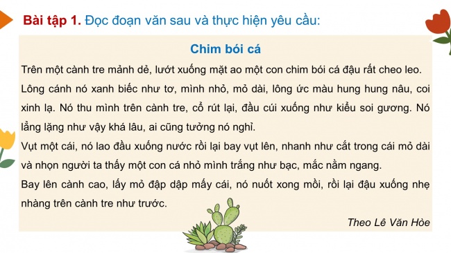 Soạn giáo án điện tử tiếng việt 4 CTST CĐ 7 Bài 8 Viết: Luyện tập quan sát, tìm ý cho bài văn miêu tả con vật