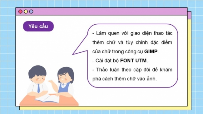 Soạn giáo án điện tử Tin học 8 CD Chủ đề E3 Bài 6: Thêm chữ vào ảnh