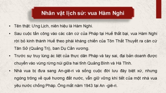 Soạn giáo án điện tử Lịch sử 8 CD Bài 16: Việt Nam nửa sau thế kỉ XIX (Phần 3)