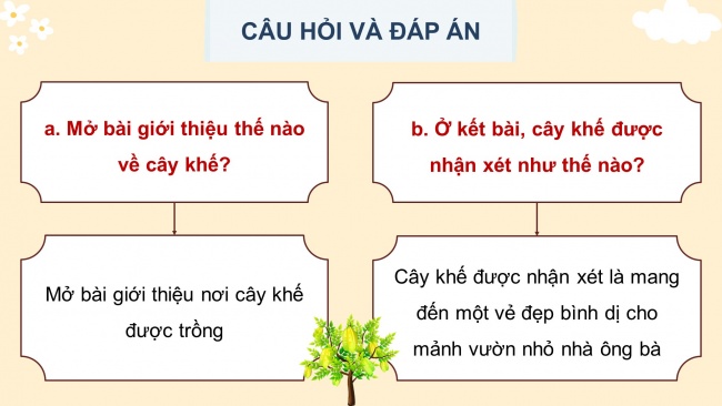 Soạn giáo án điện tử tiếng việt 4 KNTT Bài 21 Viết: Luyện viết mở bài, kết bài cho bài văn miêu tả cây cối