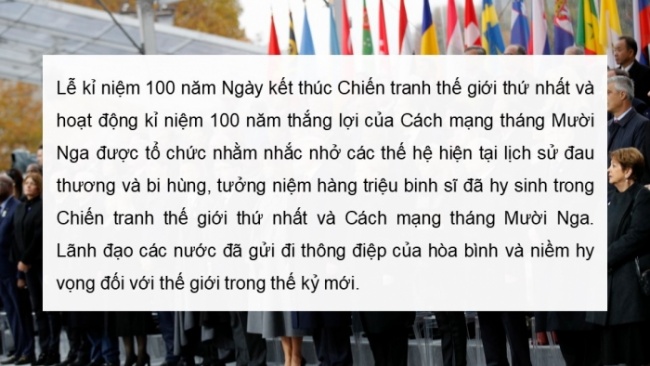 Soạn giáo án điện tử Lịch sử 8 CD Bài 11: Chiến tranh thế giới thứ nhất (1914 - 1918) và cách mạng tháng Mười Nga năm 1917 (Phần 1)