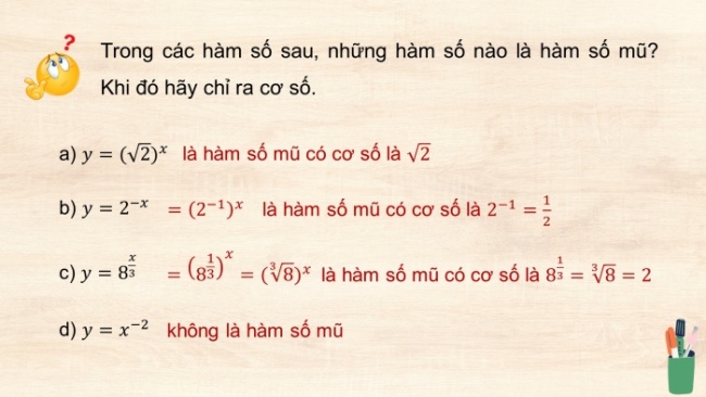 Soạn giáo án điện tử toán 11 KNTT Bài 20: Hàm số mũ và hàm số lôgarit