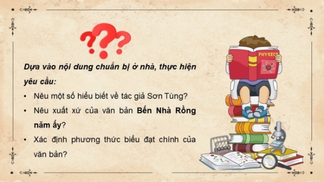 Soạn giáo án điện tử Ngữ văn 8 CTST Bài 9 Đọc 4: Bến Nhà Rồng năm ấy...