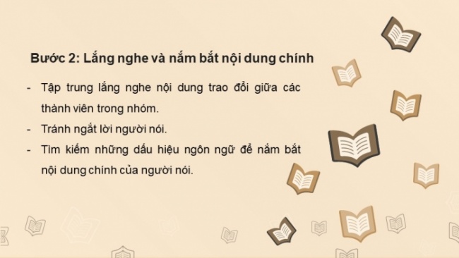 Soạn giáo án điện tử Ngữ văn 8 CTST Bài 9 Nói và nghe: Nghe và nắm bắt nội dung chính đã trao đổi, thảo luận và trình bày lại nội dung đó