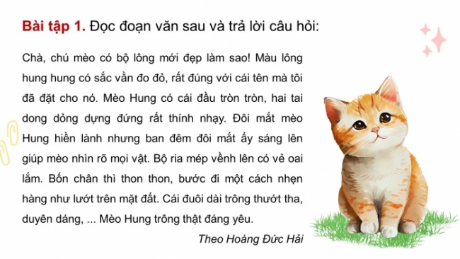 Soạn giáo án điện tử tiếng việt 4 CTST CĐ 7 Bài 4 Viết: Viết đoạn văn cho bài văn miêu tả con vật