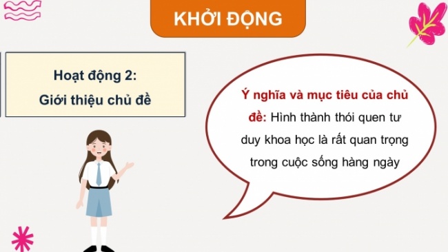 Soạn giáo án điện tử HĐTN 4 CTST bản 2 Tuần 26: HĐGDTCĐ - Hình thành thói quen tư duy khoa học