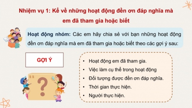 Soạn giáo án điện tử HĐTN 4 CTST bản 2 Tuần 15: HĐGDTCĐ - Hoạt động đền ơn đáp nghĩa tại địa phương