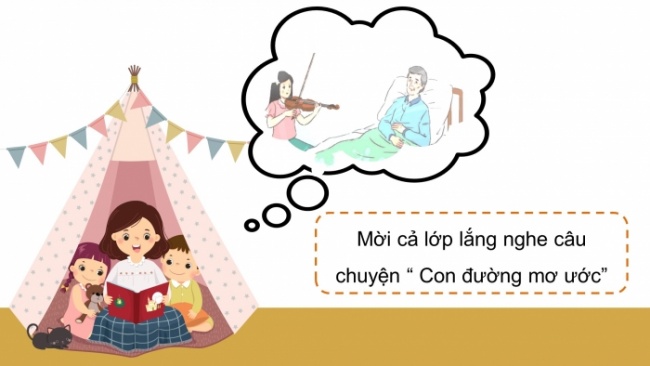 Soạn giáo án điện tử tiếng việt 4 CTST CĐ 4 Bài 2 Nói và nghe: Nghe kể câu chuyện về ước mơ