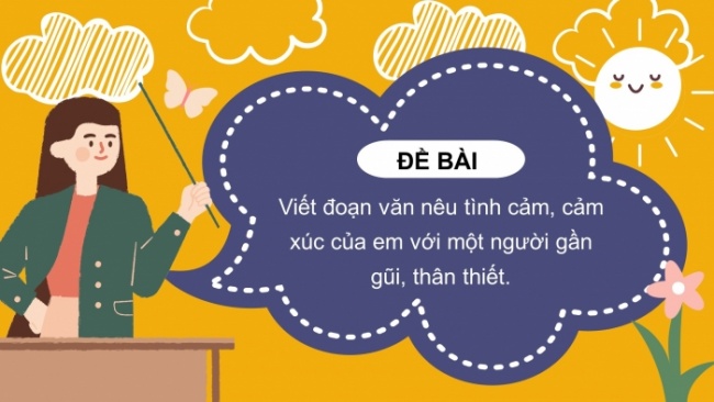 Soạn giáo án điện tử tiếng việt 4 CTST CĐ 4 Bài 4 Viết: Viết đoạn văn nêu tình cảm, cảm xúc