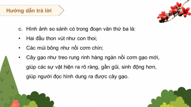 Soạn giáo án điện tử tiếng việt 4 CTST CĐ 5 Bài 8 Viết: Luyện tập quan sát, tìm ý cho bài văn miêu tả cây cối