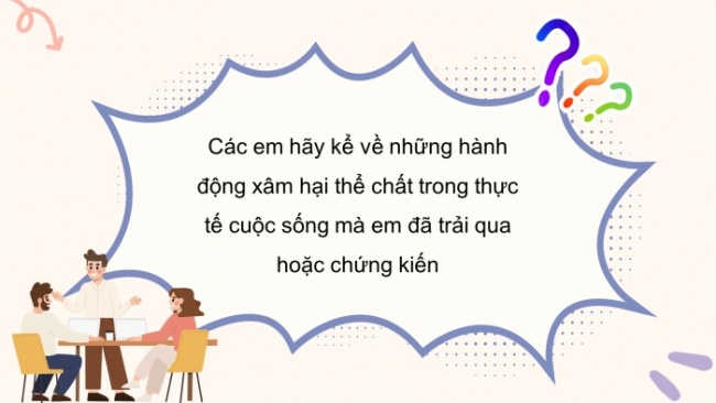 Soạn giáo án điện tử HĐTN 4 cánh diều Tuần 33 : Phòng tránh bị xâm hại thể chất - Hoạt động 1,2