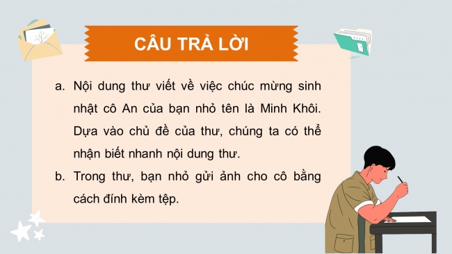 Soạn giáo án điện tử tiếng việt 4 KNTT Bài 28 Viết: Hướng dẫn cách viết thư