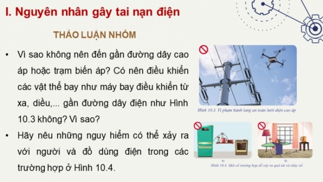 Soạn giáo án điện tử Công nghệ 8 CD Bài 10: Nguyên nhân gây tai nạn điện và biện pháp an toàn điện