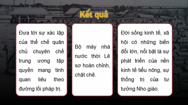 Soạn giáo án điện tử lịch sử 11 Cánh diều Bài 10: Cuộc cải cách của Lê Thánh Tông (Thế kỉ XV) (P2)