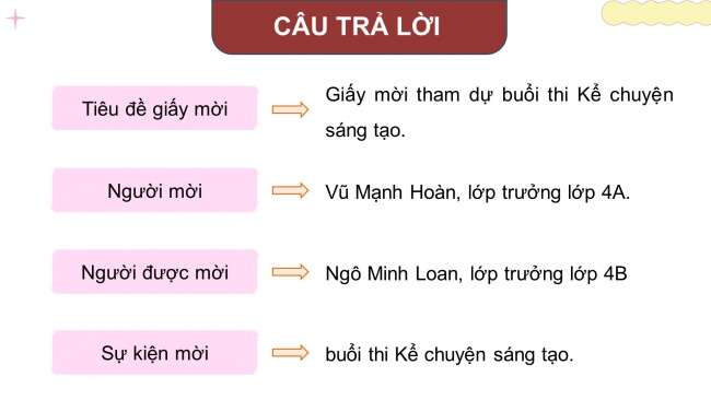 Soạn giáo án điện tử tiếng việt 4 KNTT Bài 30 Viết: Viết giấy mời