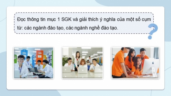 Soạn giáo án điện tử Tin học 8 CD Chủ đề G Bài 2: Tin học và các ngành nghề