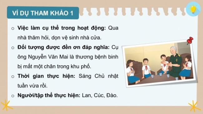 Soạn giáo án điện tử HĐTN 4 CTST bản 2 Tuần 15: HĐGDTCĐ - Hoạt động đền ơn đáp nghĩa tại địa phương