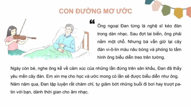 Soạn giáo án điện tử tiếng việt 4 CTST CĐ 4 Bài 2 Nói và nghe: Nghe kể câu chuyện về ước mơ