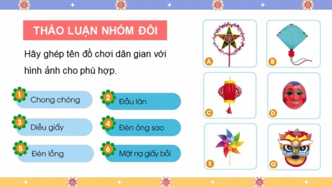 Soạn giáo án điện tử công nghệ 4 cánh diều Bài 11: Đồ chơi dân gian