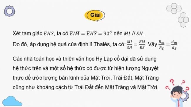 Soạn giáo án điện tử Toán 8 CD Chương 8 Bài 2: Ứng dụng của định lí Thalès trong tam giác