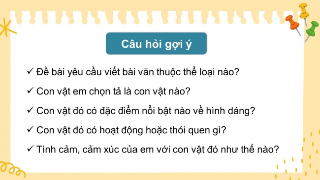 Soạn giáo án điện tử tiếng việt 4 CTST CĐ 7 Bài 7 Viết: Viết bài văn miêu tả con vật