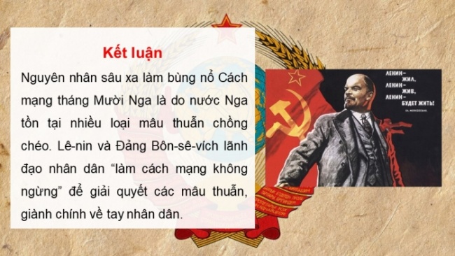 Soạn giáo án điện tử Lịch sử 8 CD Bài 11: Chiến tranh thế giới thứ nhất (1914 - 1918) và cách mạng tháng Mười Nga năm 1917 (Phần 2)